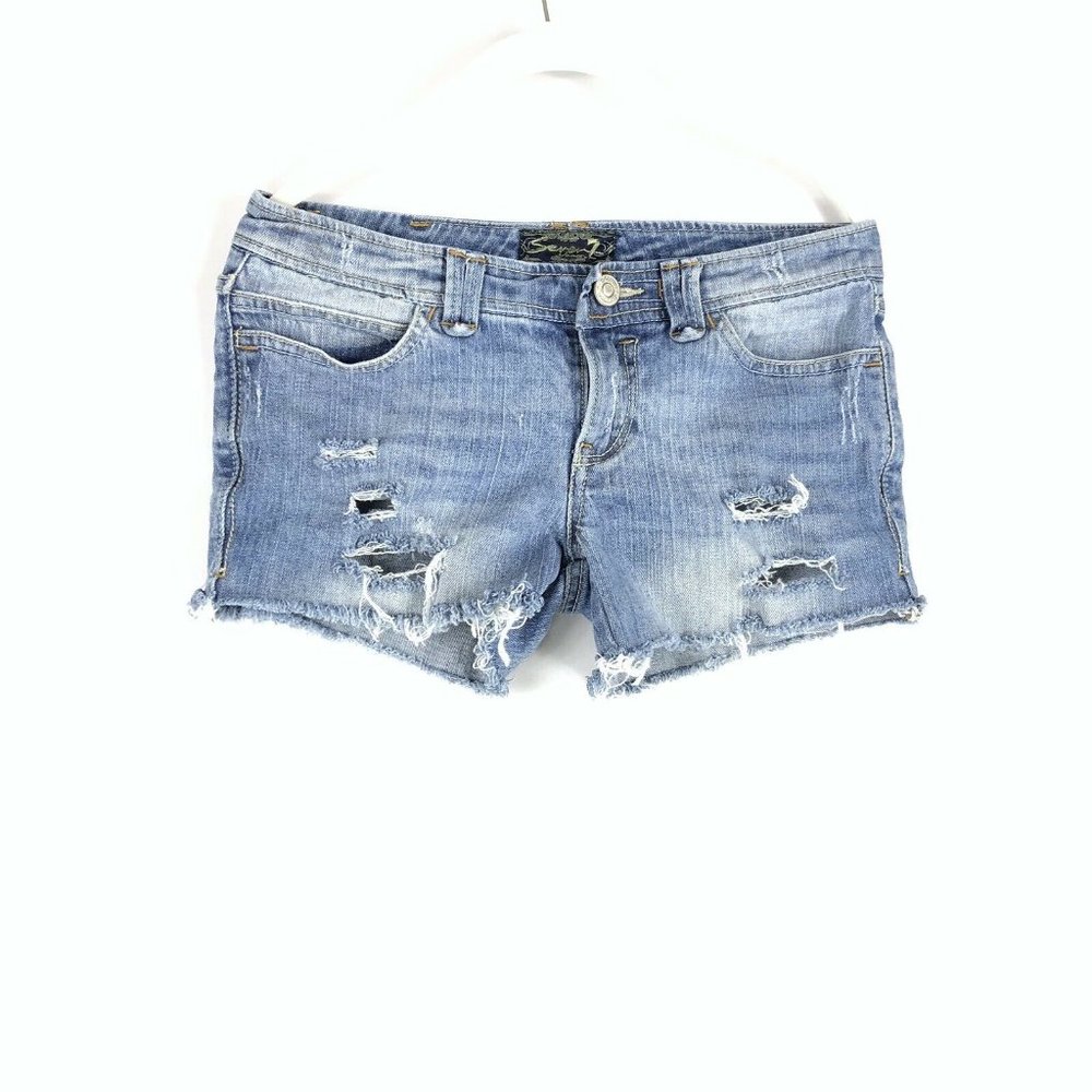 Seven7 Distressed Denim Cutoff Jean Shorts 28